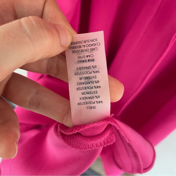 Calvin Klein A-line fit & flare belted ponte dress midi sleeveless pink 10 - Picture 6 of 6